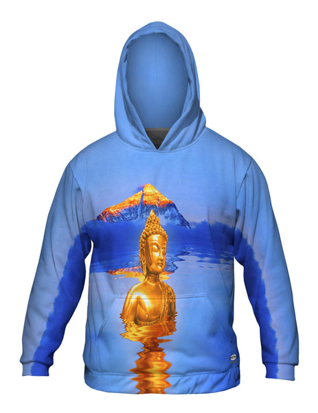 Golden Peaks Buddha And Mount Everest&nbsp;Mens Hoodie Sweater