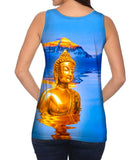 Golden Peaks Buddha And Mount Everest