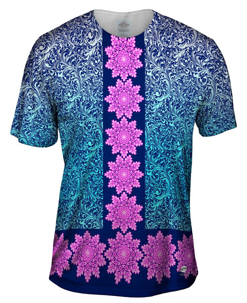 Swirly Flower Parade Mens T-Shirt