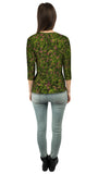 Autumn Me Green Leaf Swirls Pattern