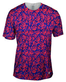 Leaf A Go Go Pink Navy Pattern