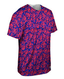 Leaf A Go Go Pink Navy Pattern