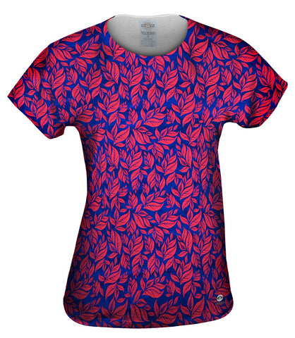 Leaf A Go Go Pink Navy Pattern