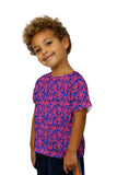 Kids Leaf A Go Go Pink Navy Pattern