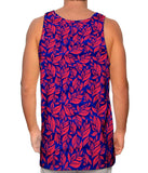 Leaf A Go Go Pink Navy Pattern