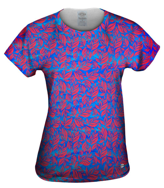 Leaf A Go Go Light Blue Pattern&nbsp;Womens Top