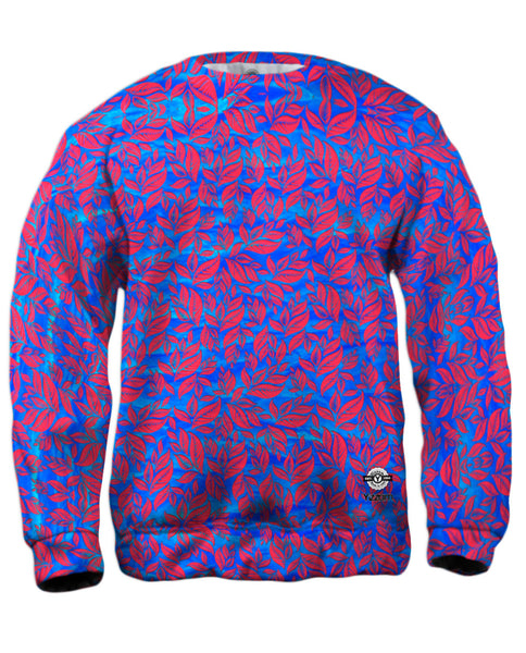 Leaf A Go Go Light Blue Pattern&nbsp;Mens Sweatshirt