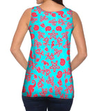 Beach Day Seahorse Coral Pattern