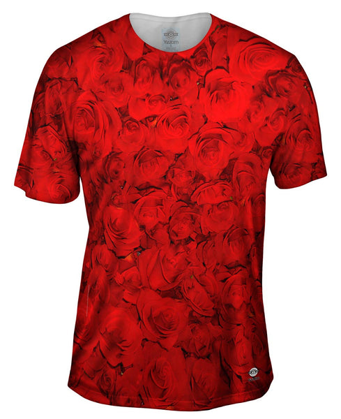 Valentines Day Rose Pattern Mens T-Shirt