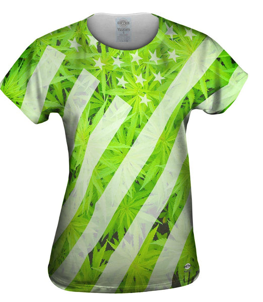 Marijuana Flag Usa&nbsp;Womens Top