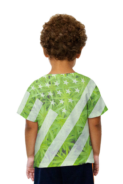 Kids Marijuana Flag Usa Kids T-Shirt