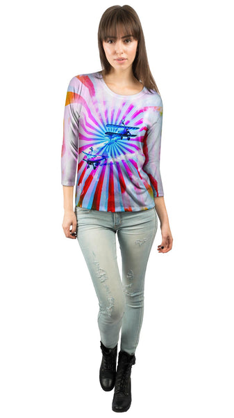 Rainbow Stunt Devils&nbsp;Womens 3/4 Sleeve
