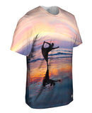 Dancer On The Sunset Beach