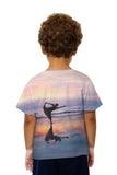 Kids Dancer On The Sunset Beach