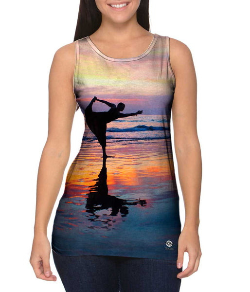 Dancer On The Sunset Beach&nbsp;Womens Tank Top