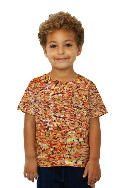 Kids First Fall Leaves Of Autumn Kids T-Shirt