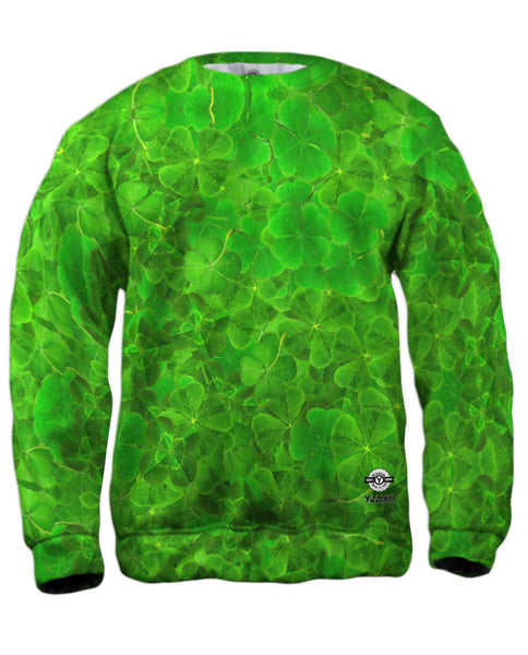 Luck Of The Irish Four Leaf Clover Mens Sweatshirt