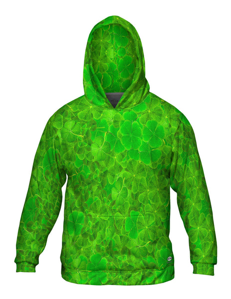 Luck Of The Irish Four Leaf Clover Mens Hoodie Sweater