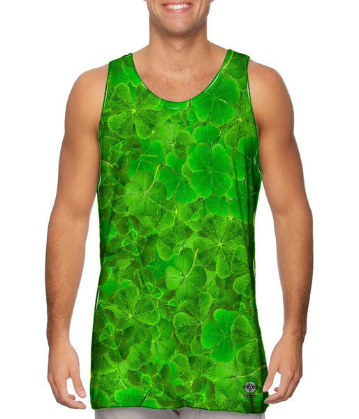 Luck Of The Irish Four Leaf Clover Mens Tank Top