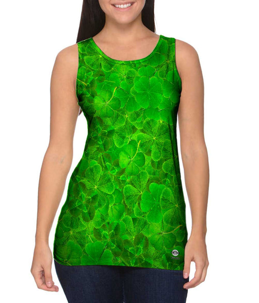Luck Of The Irish Four Leaf Clover Womens Tank Top