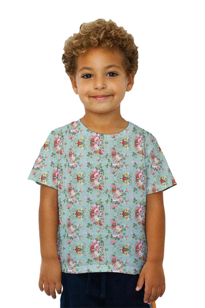 Kids Summer Flowers Pattern Kids T-Shirt