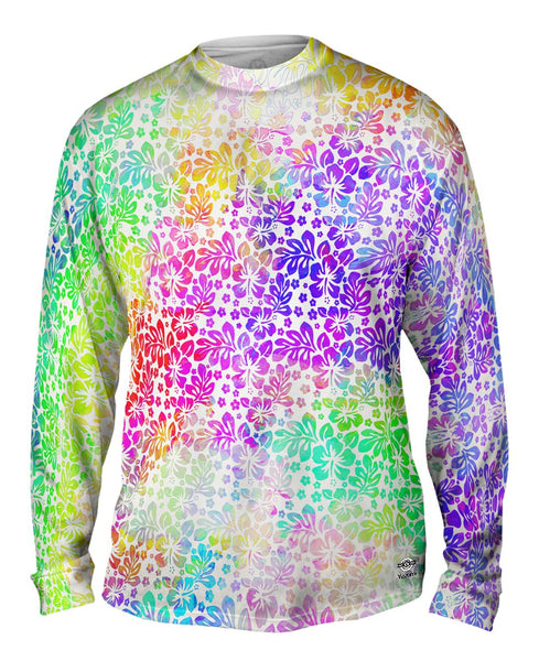 Watercolor Hibiscus&nbsp;Mens Long Sleeve