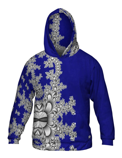 Titanium Floral Fractal Mens Hoodie Sweater