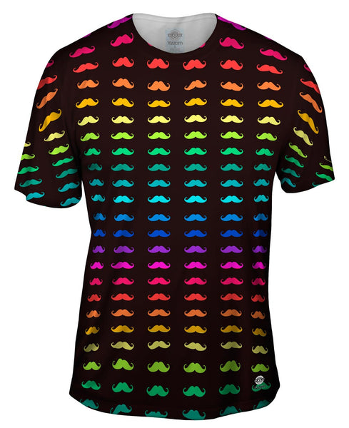 Mustache Rainbow Mens T-Shirt