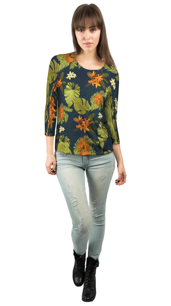 Feeling Hawaii Pattern&nbsp;Womens 3/4 Sleeve