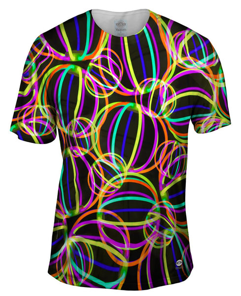 Glowsticks Globe Scatter Mens T-Shirt