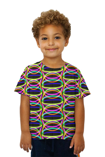 Kids Glowsticks Globe Pattern Kids T-Shirt