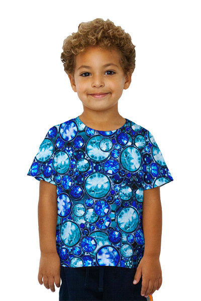 Kids Aqua Gemstones Kids T-Shirt