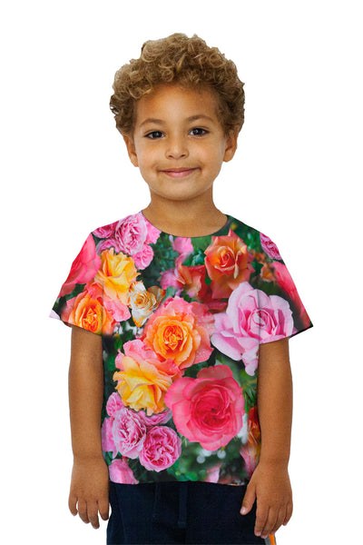 Kids Bright Day Rose Bouquet Kids T-Shirt