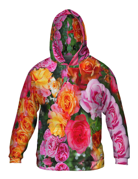 Bright Day Rose Bouquet Mens Hoodie Sweater