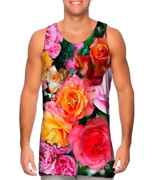 Bright Day Rose Bouquet Mens Tank Top