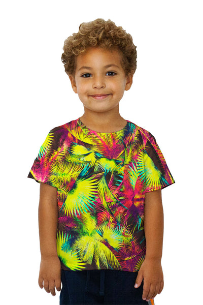 Kids Neon Purple Lime Palm Jungle&nbsp;Kids T-Shirt