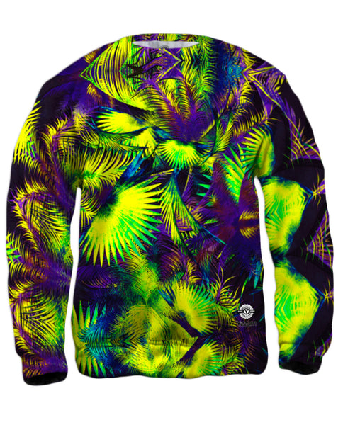 Neon Purple Palm Jungle&nbsp;Mens Sweatshirt