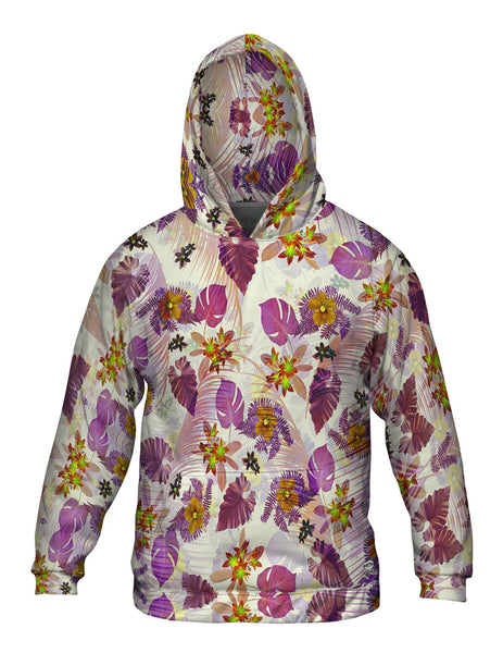 Aloha Pink Flowers Pink Mens Hoodie Sweater