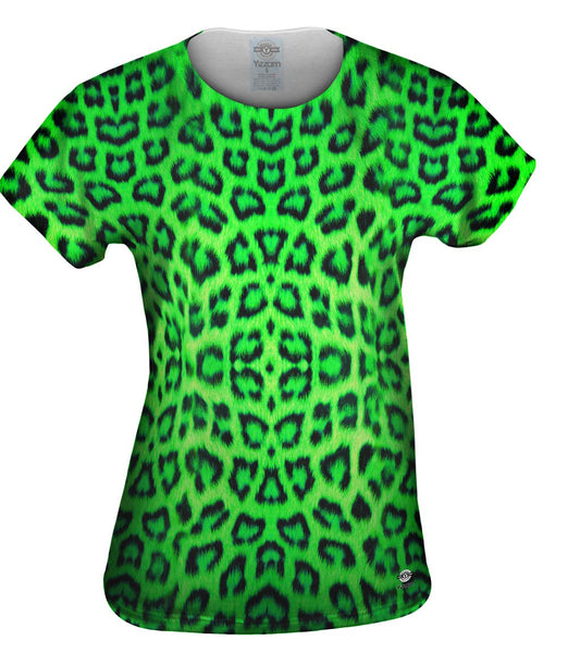 Neon Green Leopard Animal Skin Womens Top