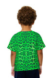 Kids Neon Green Leopard Animal Skin