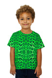 Kids Neon Green Leopard Animal Skin
