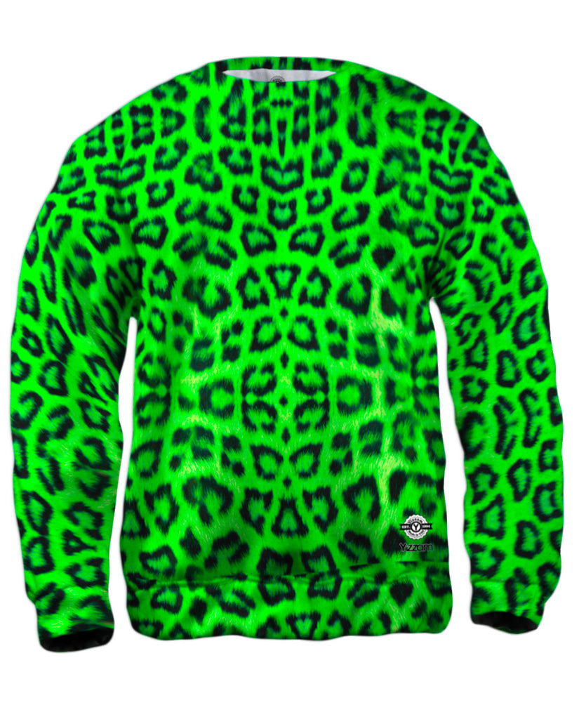 Green leopard sweatshirt deals