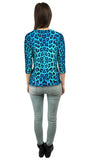 Neon Blue Leopard Animal Skin