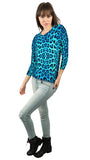 Neon Blue Leopard Animal Skin