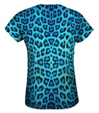 Neon Blue Leopard Animal Skin