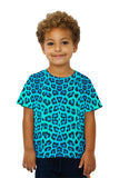 Kids Neon Blue Leopard Animal Skin