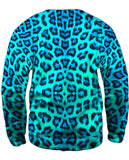 Neon Blue Leopard Animal Skin