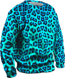 Neon Blue Leopard Animal Skin
