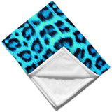 Neon Blue Leopard Animal Skin