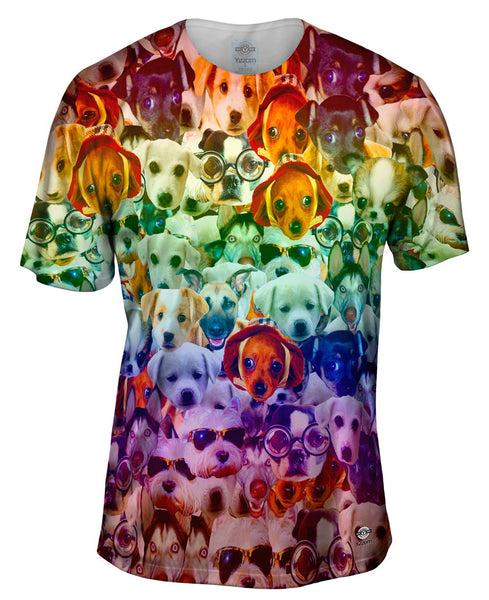 Hipster Puppies Mens T-Shirt